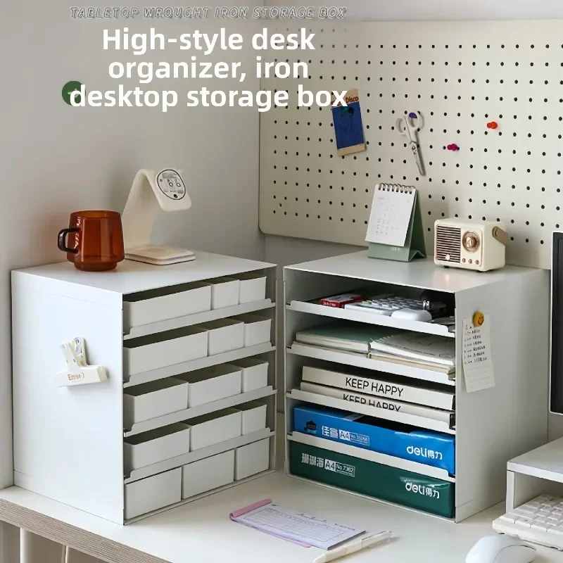 Multi Layer Office Desk Storage Cabinet Filing Cabinet Steel File Storage Box Drawer Organizer Cabinet A4 Documents