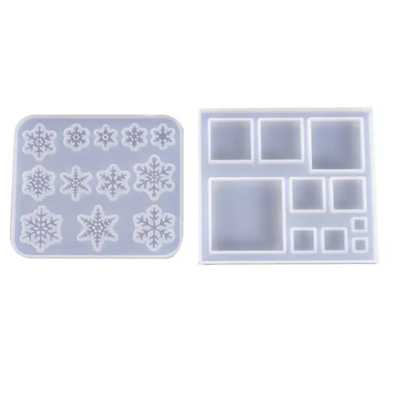 

634C Snowflake/Square Shape Epoxy Resin Mold Crystal Epoxy Resin Jewelry Casting Mold