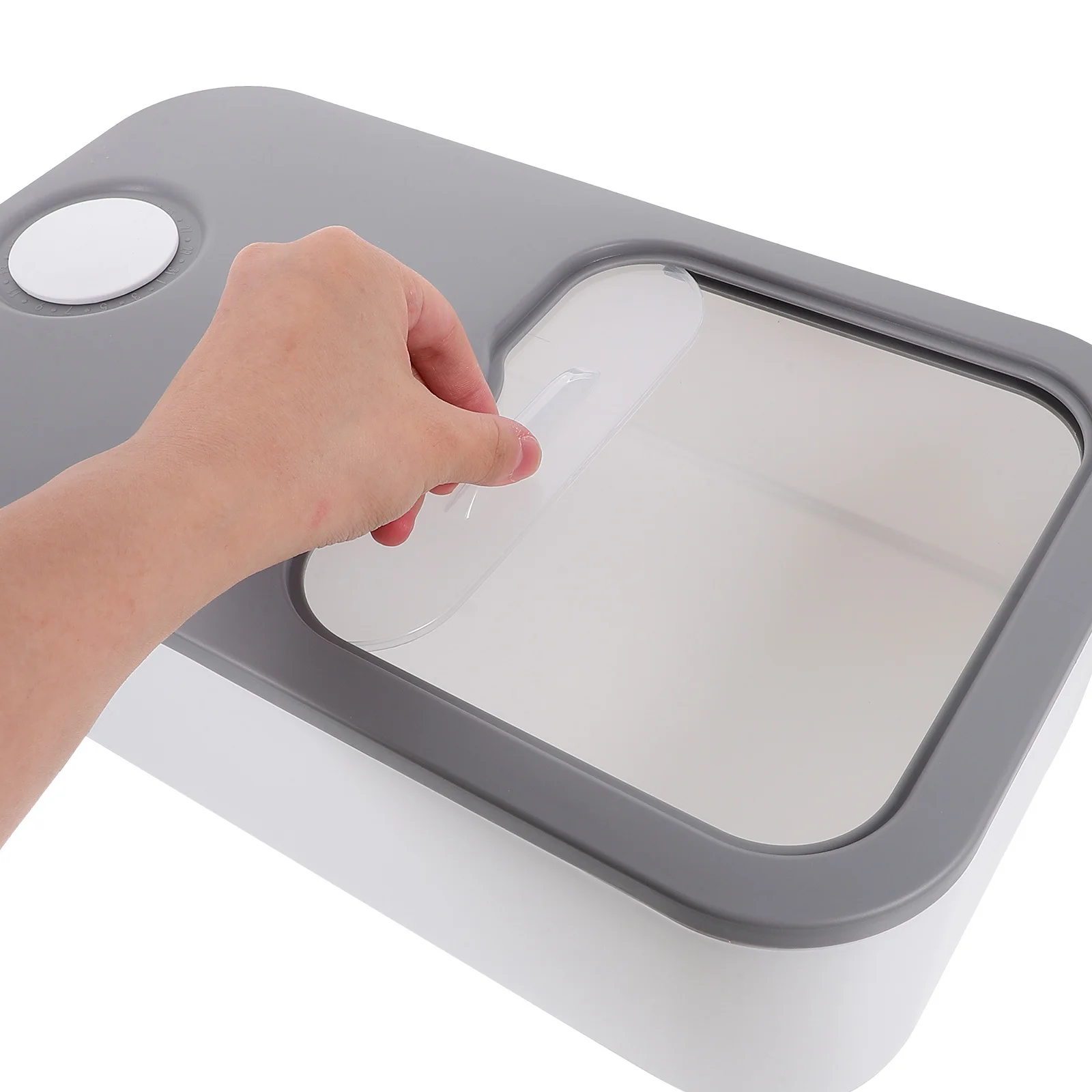 

Rice Storage Container Airtight Grain Storage Bin Large Capacity Food Dispenser Organizer for Kitchen Dry Food