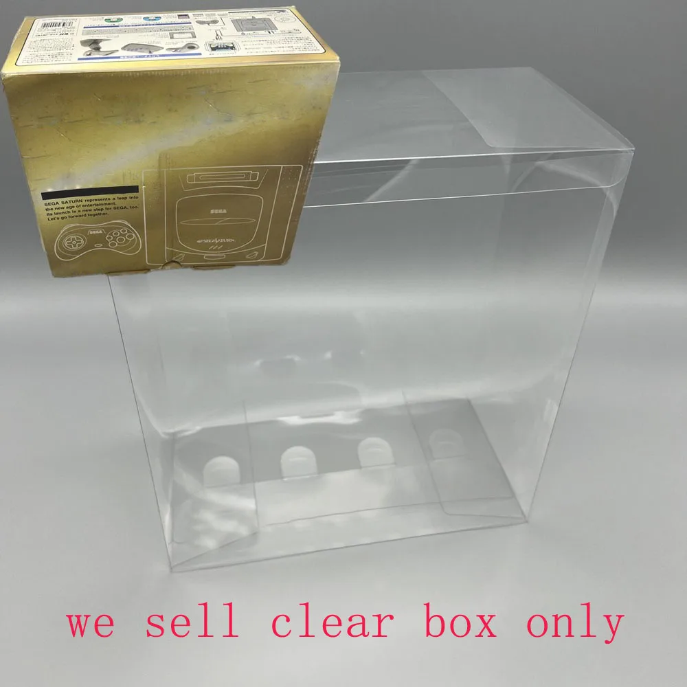 Plastic Protecive Box Clear Cover For SEGA Saturn SS Game Card Collection Display Storage  Transparent Box