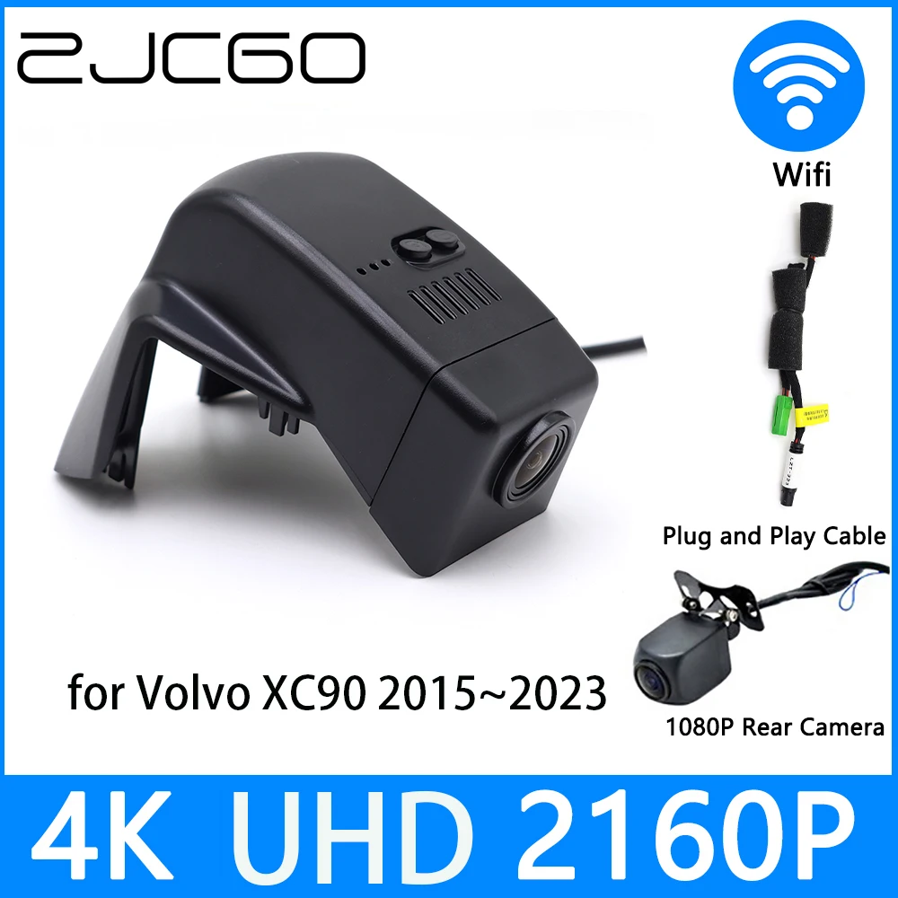 

ZJCGO Dash Cam 4K UHD 2160P Car Video Recorder DVR Night Vision for Volvo XC90 2015 2016 2017 2018 2019 2020 2021 2022 2023