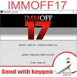 Software de coche IMMOFF17, se envía con keygen EEPROM, corrección de suma de comprobación Immo Off Ecu EDC17 MED17, Programa de Ecu, Neurotuning Windows 7