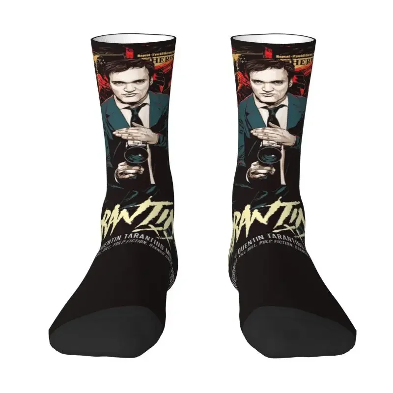 Quentin Tarantino Film Men Male Women Crazy Crew Socks Hip Hop Kawaii 3D Printing Dress Socks