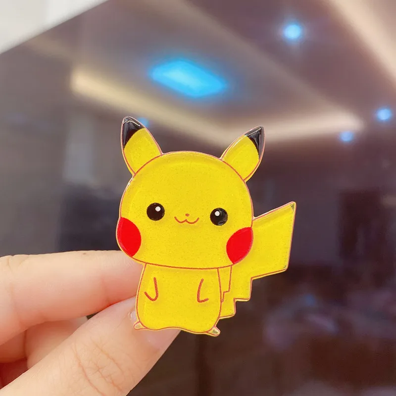 Pokemon Pikachu Hair clip Children's Hair clip Cartoon acrylic Pikachu Fairy Baby Hair clip Girls bangs clip edge clip