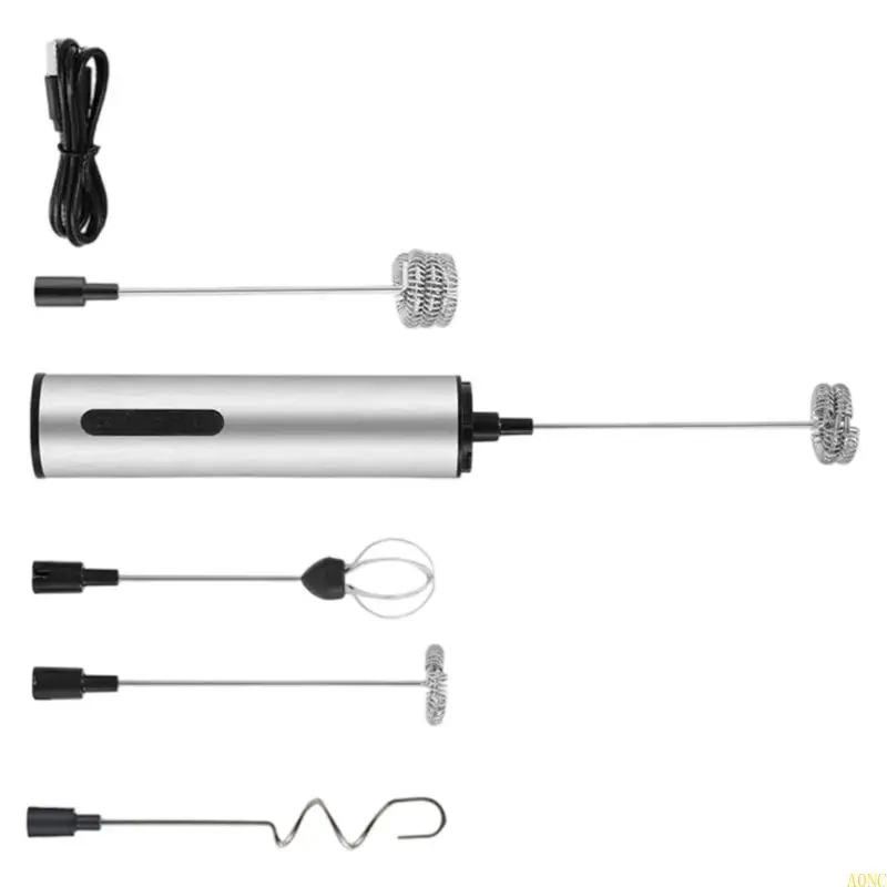 A0NC 주방 강력한 우유 개세 완드 지팡이 핸드 헬드 음료 믹서 전기 털음 거품