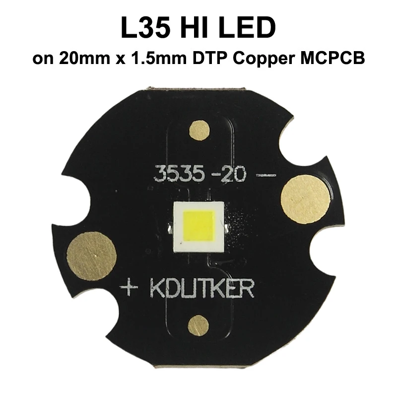 L35 HI 10W 3A 2.7V - 3.2V 550 lumen SMD 3535 emettitore LED su KDLITKER DTP rame MCPCB torcia fai da te Bead