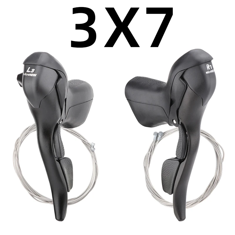 MicroNEW Racefiets Shifter 3x7 3x8 3x9 3x10 Speed remhendels Fiets 2x7 2x8 2x9 2x10 Speed Voorderailleur Voor Shimano