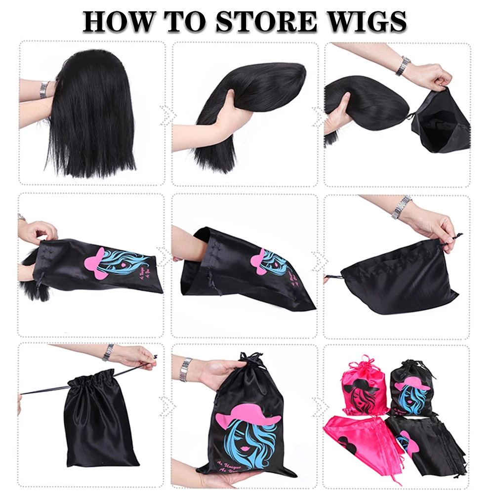 Plussign 사용자 정의 로고 5pcs 귀 컷 아웃 및 5pcs 새틴 가방 포장 머리 레이스 밴드 가발 가장자리 랩에 대 한 녹는 밴드