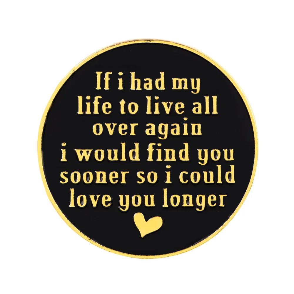 Funny Word Circular Brooch Multi-copy Healing Quotes Pin Workplace Humor Gentle Encouragement Style Clothing Bag and Accessories