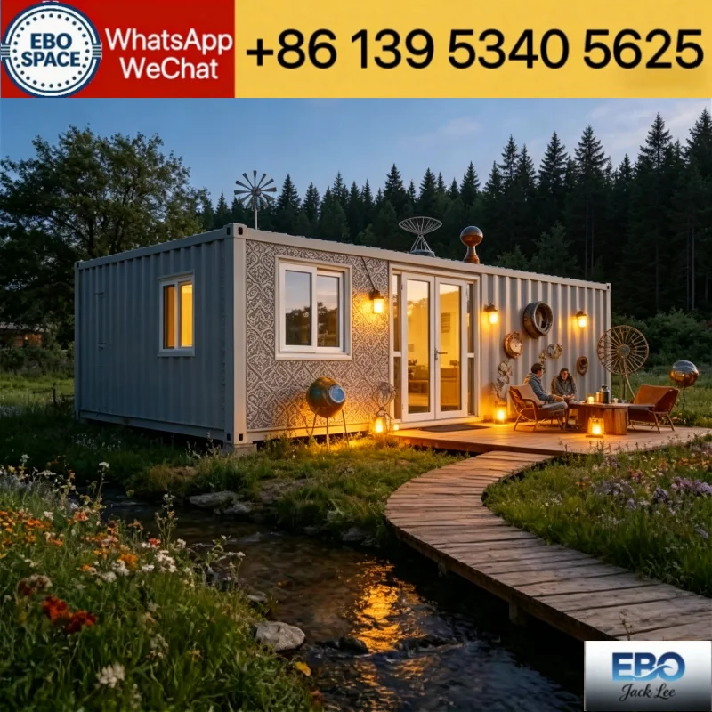 Custom Color Expandable Modular Container House Heavy Duty Rust Resistant Frame Fully Furnished Tiny Villa For Island Vacation R