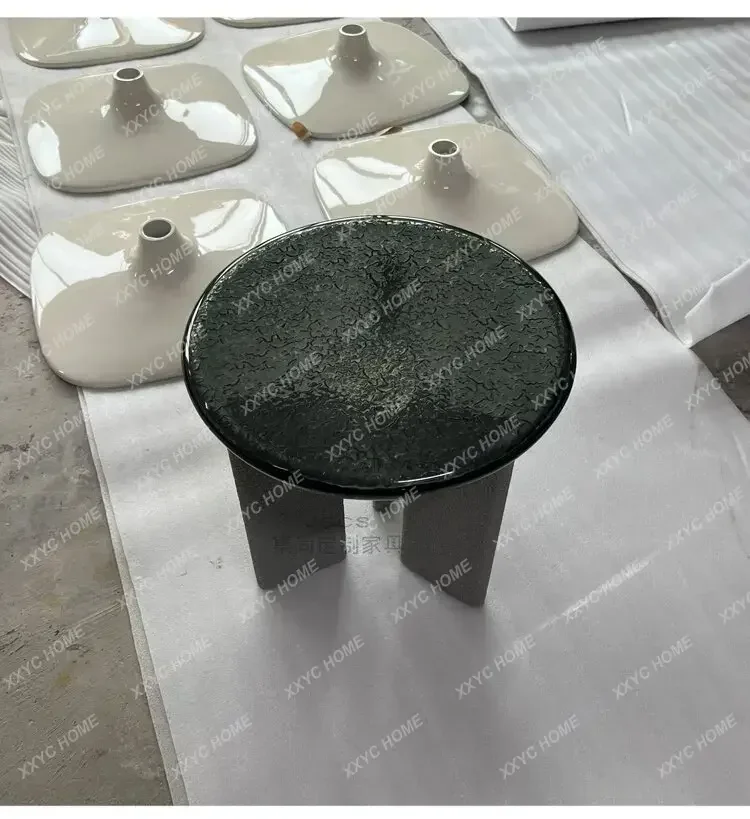modern creative art transparent resin side table