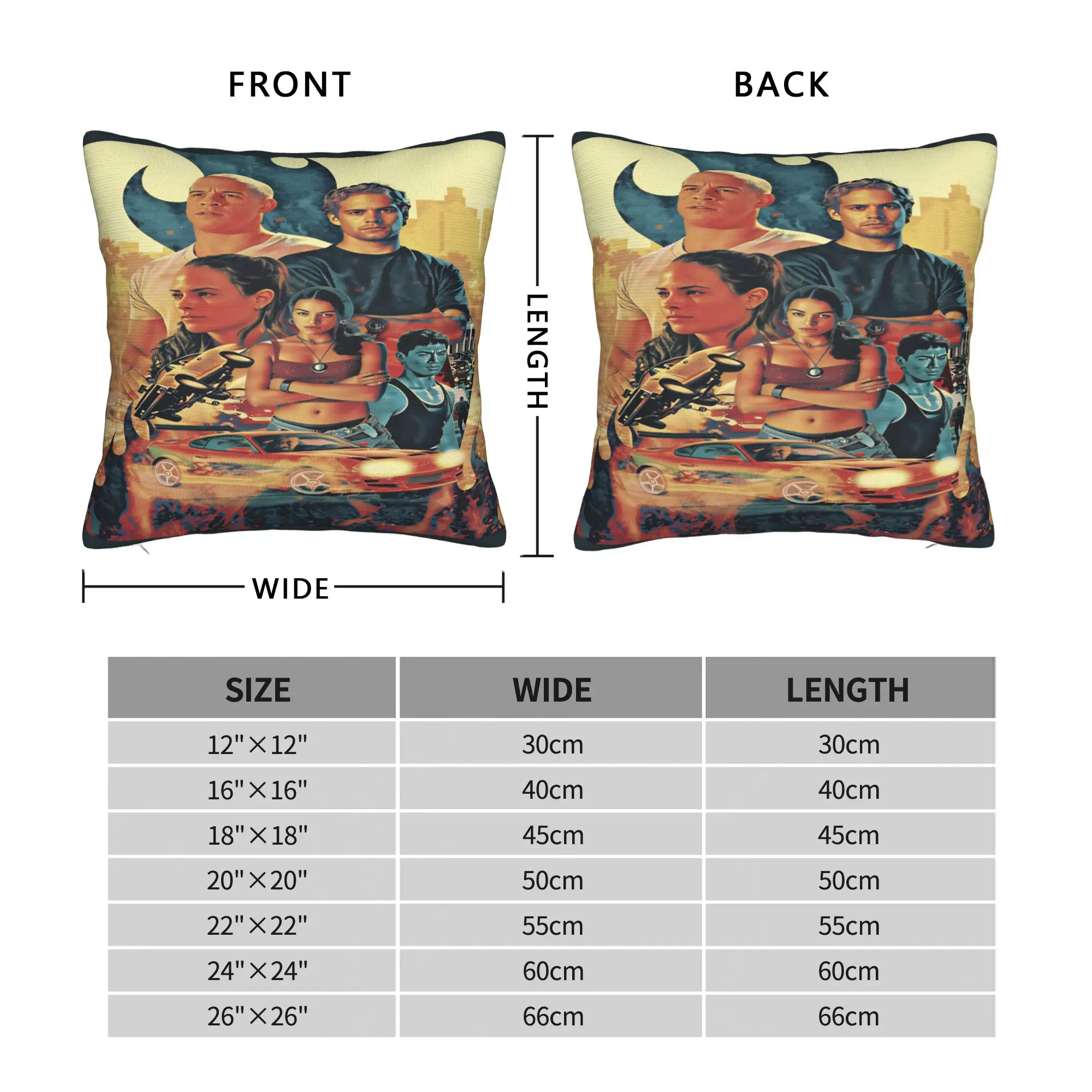 Pillow Cover Fast And Furious 3D Print  Kawaii Pillow Case For Sofa Home Decor Pillowcases