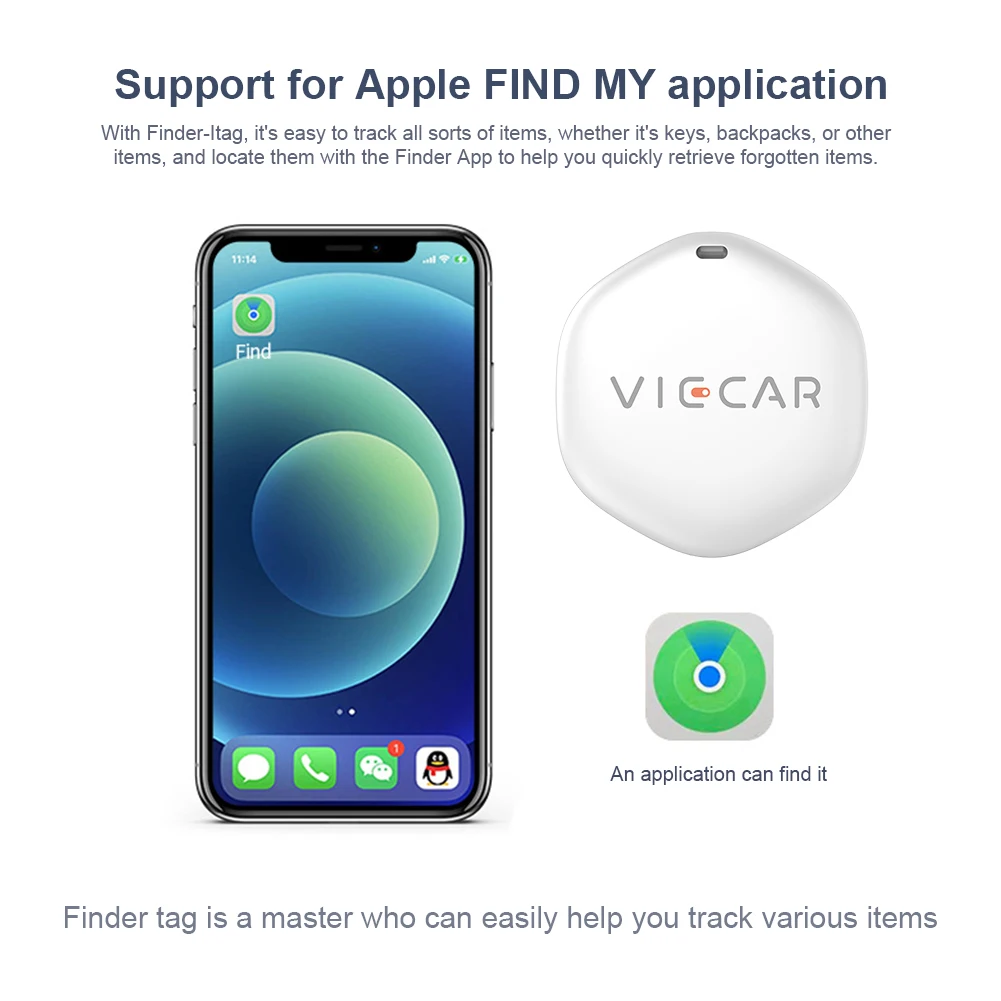 Mini Positioning Device Bluetooth-compatible Mini Finder with Apple Find My APP Sensitive Pet Kids Smart Finder Wireless Locator