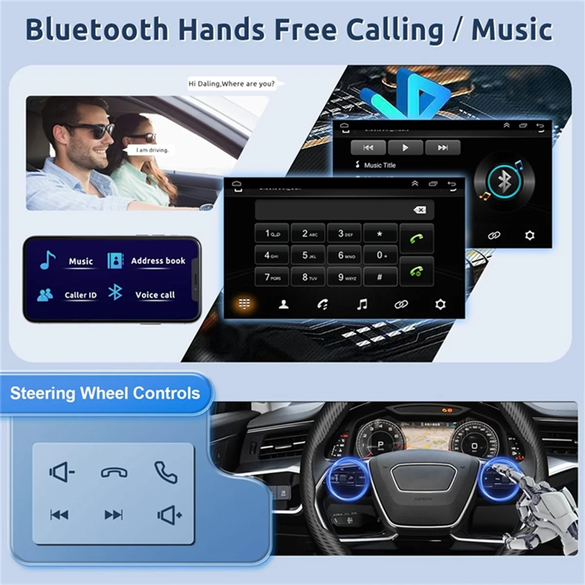 X46A_Android Auto para Peugeot 406 1999-2004, câmera traseira Bluetooth FM Wifi