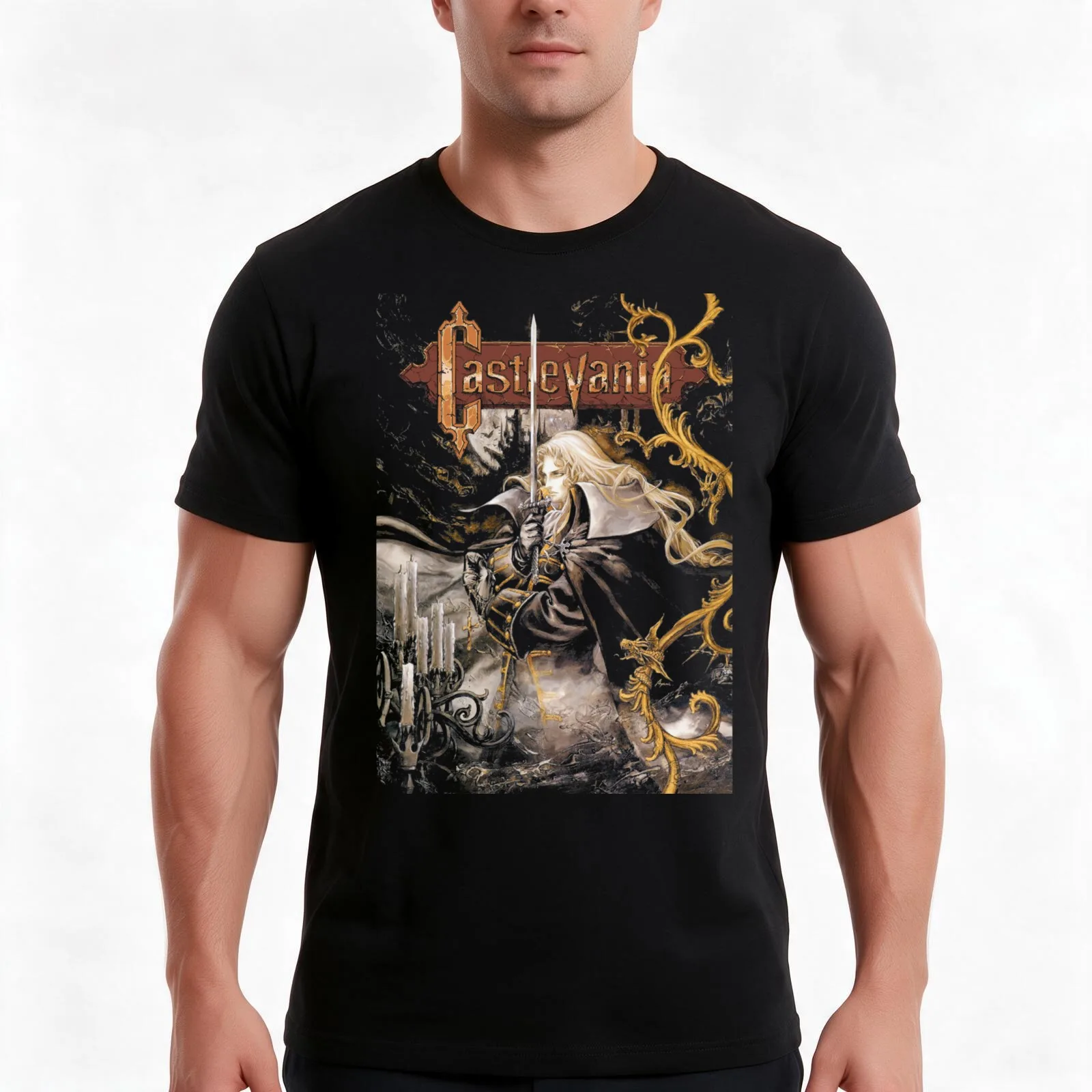 Castlevania - Symphony of the Night T-Shirt Summer Casual Cotton Tee Oversized Streetwear Tops Vintage Graphic Print