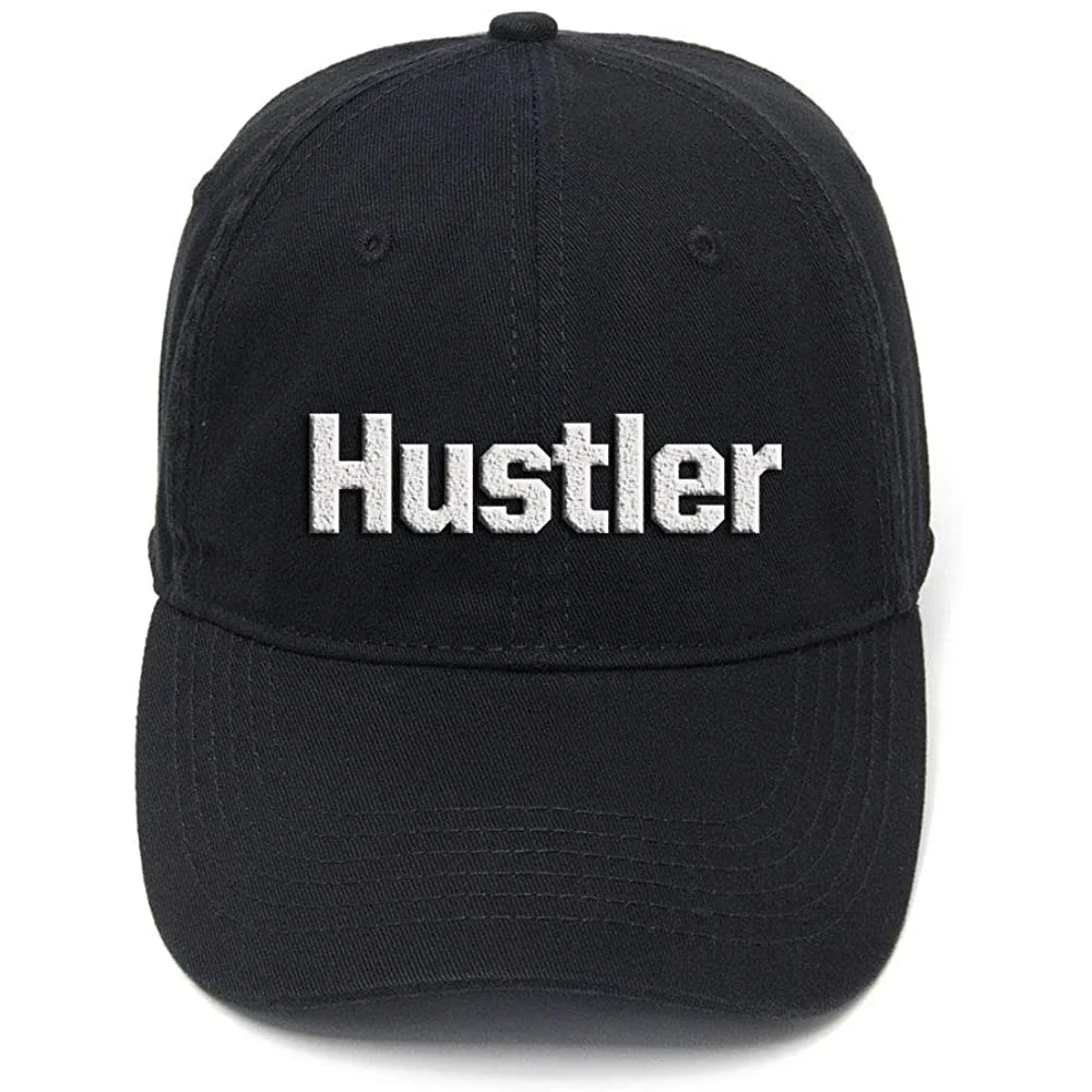 

Lyprerazy Hustler Washed Cotton Adjustable Hip Hop Cool Flock Printing Baseball Cap