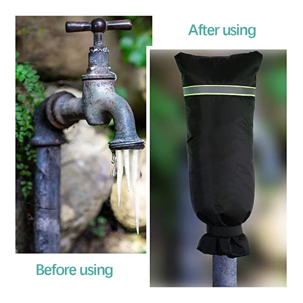

2Pcs Winter Protector AntiFrost Tap Cover Outdoor Faucet Protection Reusable YearRound Remove Polyester Material