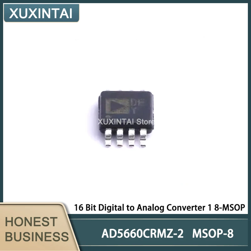 5Pcs/Lot   New Original  AD5660CRMZ-2 AD5660CRMZ  16 Bit Digital to Analog Converter 1 8-MSOP