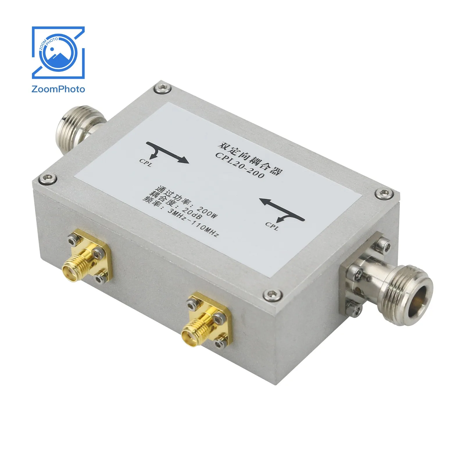 고전력 양방향 커플러, HF VHF 하이 퀄리티 RF 액세서리, 3MHz-110MHz, 20dB 커플링, 200W