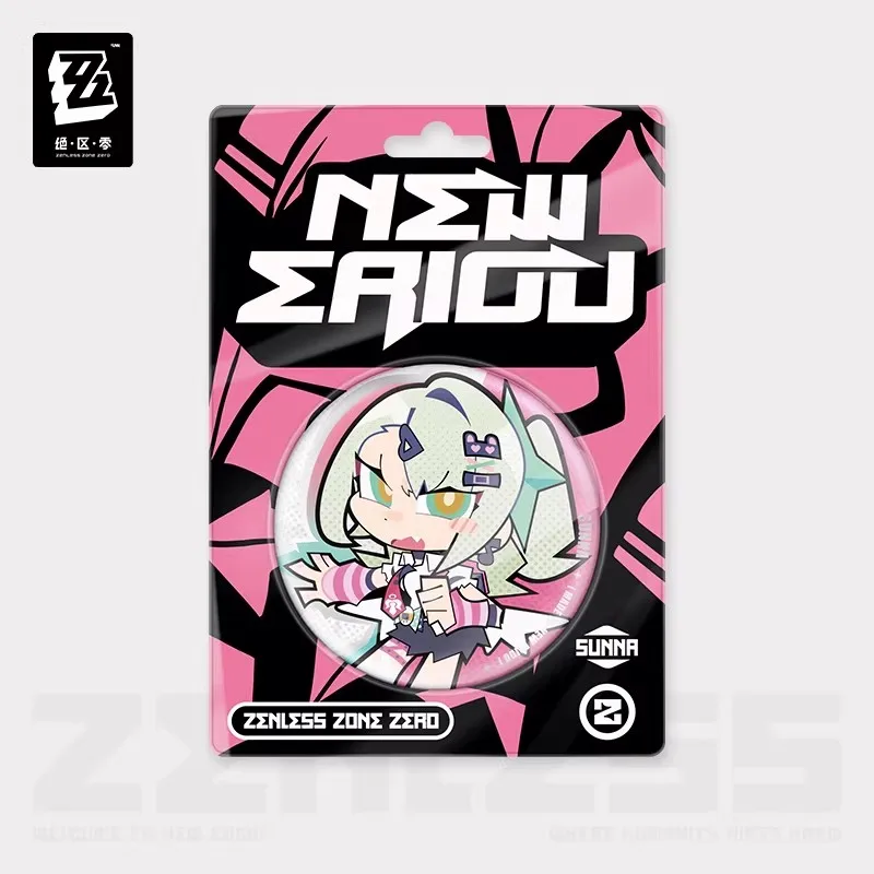 [Genuine] miHoYo Game Zenless Zone Zero Sunna Aria Q-version Tinplate Badge Anime Brooch Clothing Accessories Cosplay Xmas Gifts