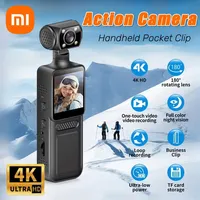 Xiaomi Action Camera 4K HD 180 ° Rotating Mini Portable Camera Mini Sports Wearable Camera Infrared Night Vision Sports DV New