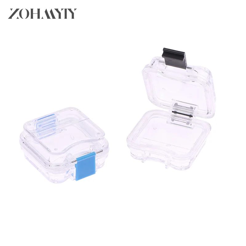 1pcs Denture Storage Box With Transparent Flexible Film Dentist Material Dental Plastic Membrane Boxes Small Dental Crown Box