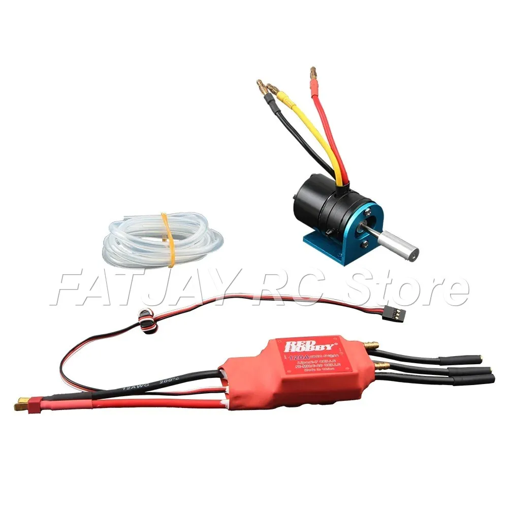 RC Boats Hobby Power Combo FATJAY 3536-1000KV/1700KV Water Cooling 2-4S 120A ESC Motor