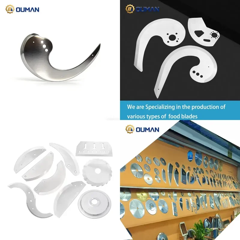 Custom Drawing Services Ou Man Technology Stainless Steel Industrial Blades for Food Processing for Meat Slicer and Pork Rib