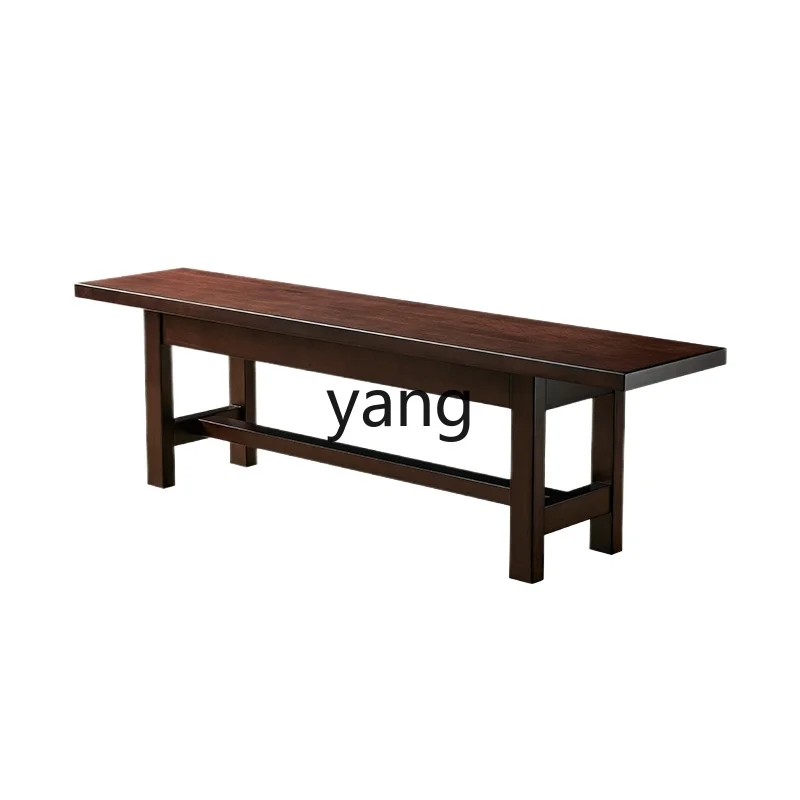 

Yjq Solid Wood Bench Dining Chair Bedroom Tailstock Cherrywood Dining Table Bench