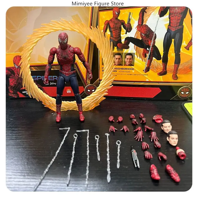 ​ ​ 15.5cm 스파이더맨 히어로 레드 블루 슈트 관절형 PVC 액션 피규어 스태츄 데스크탑 장식 선물 ​
