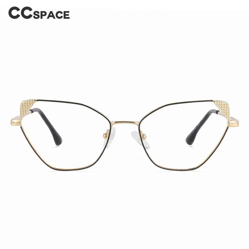 

54008 Fashion Cat Eye Anti Blue Light Computer Eyeglasses Women Metal Optical Glasses Frames Brand Designer Alloy Eyewear Frame