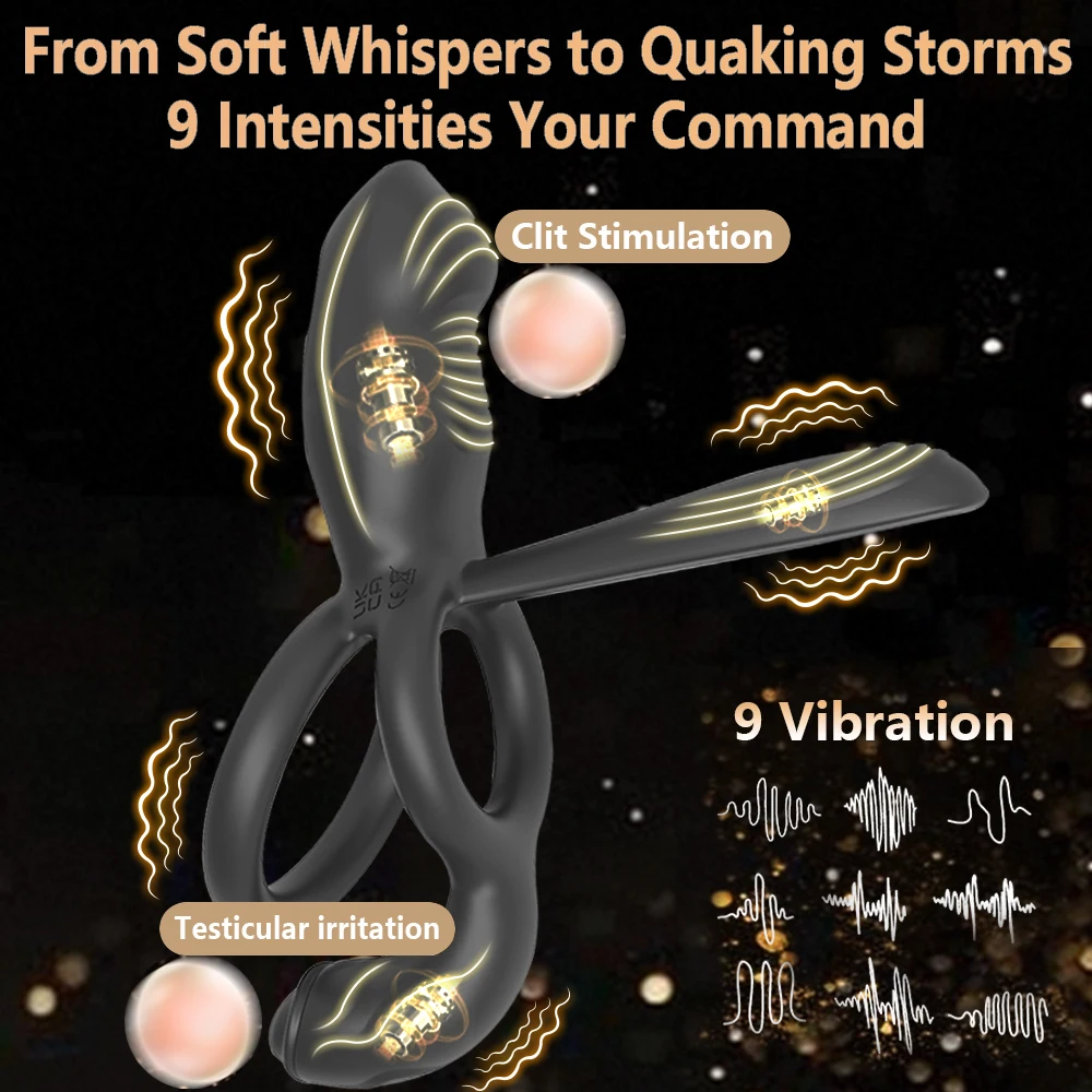 APP Remote Control Dual Penis Ring Vibrator for Men Delay Time Prostate Massager Cock Rings Twisting Vibrating Sex Toy for Men