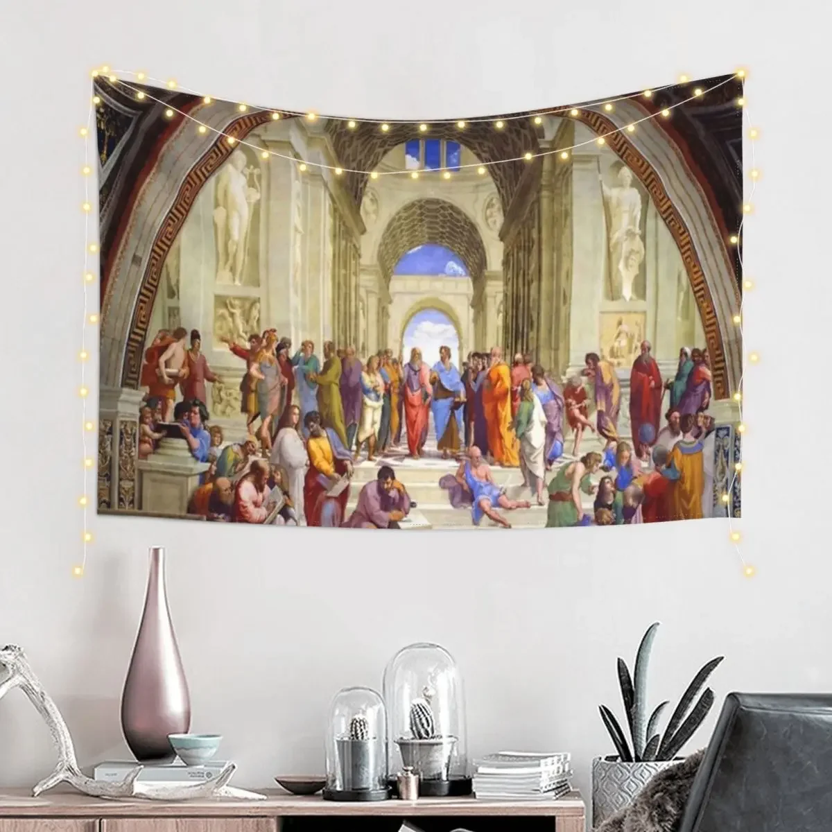 Raphael The School of Athens, from the Stanza della Segnatura Tapestry Wall Hanging Wall Carpet Tapestry