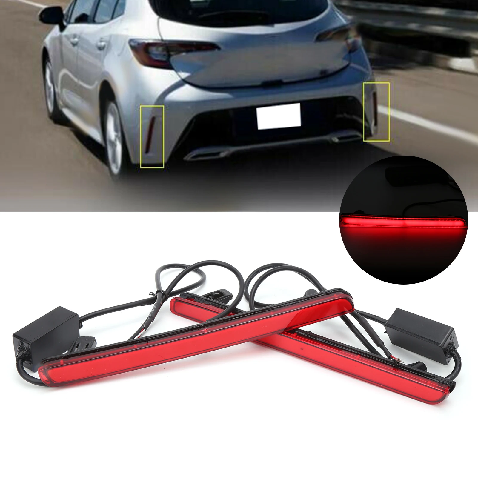 

Задний бампер, дальний фонарь, светодиодный стоп-сигнал, стояночный фонарь, подходит для хэтчбека 2019-2020 гг., задний фонарь бампера, стоп-сигнал для парковки