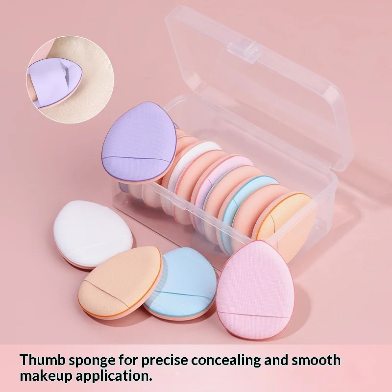 Fingertip Mini Foundation Sponges 6/10 Pack Latex Free  Makeup Puff for Powder Concealer Beginners