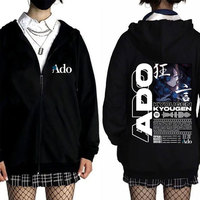 Ado Kyougen Album Merch Zipper Hoodie World Tour 2025 Hibana Zip Up Sweatshirt Men Women Fashion Japanese Style Zip Up Jacket