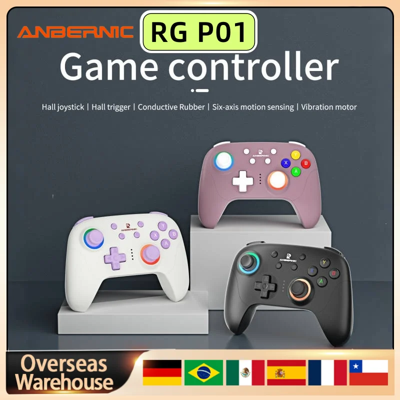 

ANBERNIC RG P01 RGP01 Gamepad Wired Wireless RGB Hall Effect Joystick XBOX Bluetooth Game Controller For PC Android IOS PC