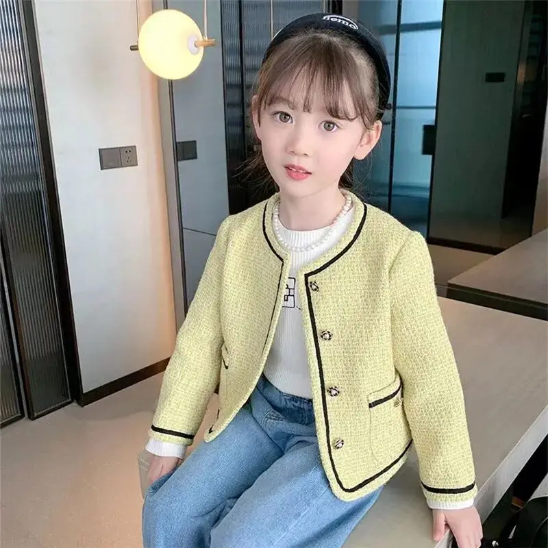 

Girls Jacket outerwear Spring and Autumn New Style Children's Baby Korean Edition Leisure Sweet Coat