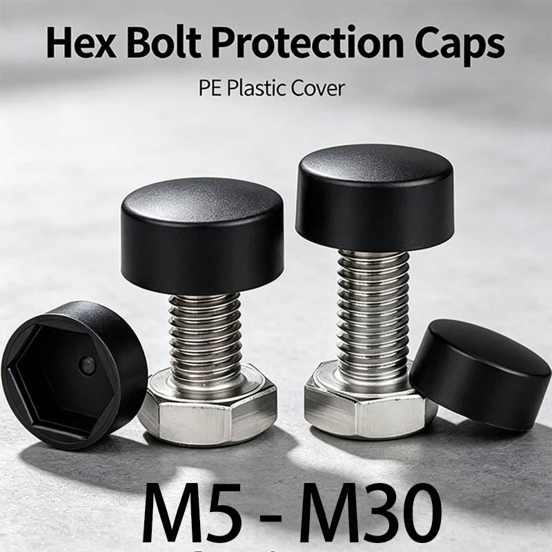 M5 M6 M8 M10 M12 M14 M16 M20 M30 Nut Cap Cover Car Bolt Dome Protection Exposed Hexagon Plastic Nut Screw Exterior Decoration