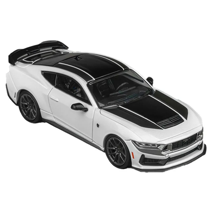 CM 1:64 Ford Mustang Black Horse Alloy Car Model Adult Collectibles, Simulation Static Ornament, Festival Gift, Male Gift.