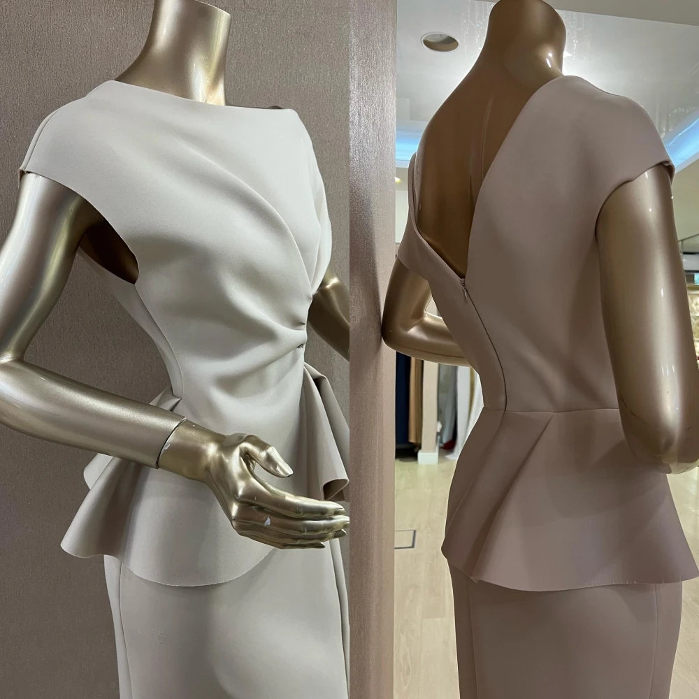 Robe de soirée formelle élégante à col rond droit personnalisée et robes de bal modernes à la mode robe de soirée de haute qualité de haute qualité