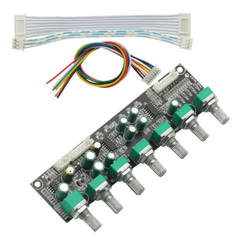 5.1 kanał niezależny od przedwzmacniacza ton + regulacja częstotliwości basów 6 sposób na 5.1 moduł wzmacniacza DC12-24V DIY