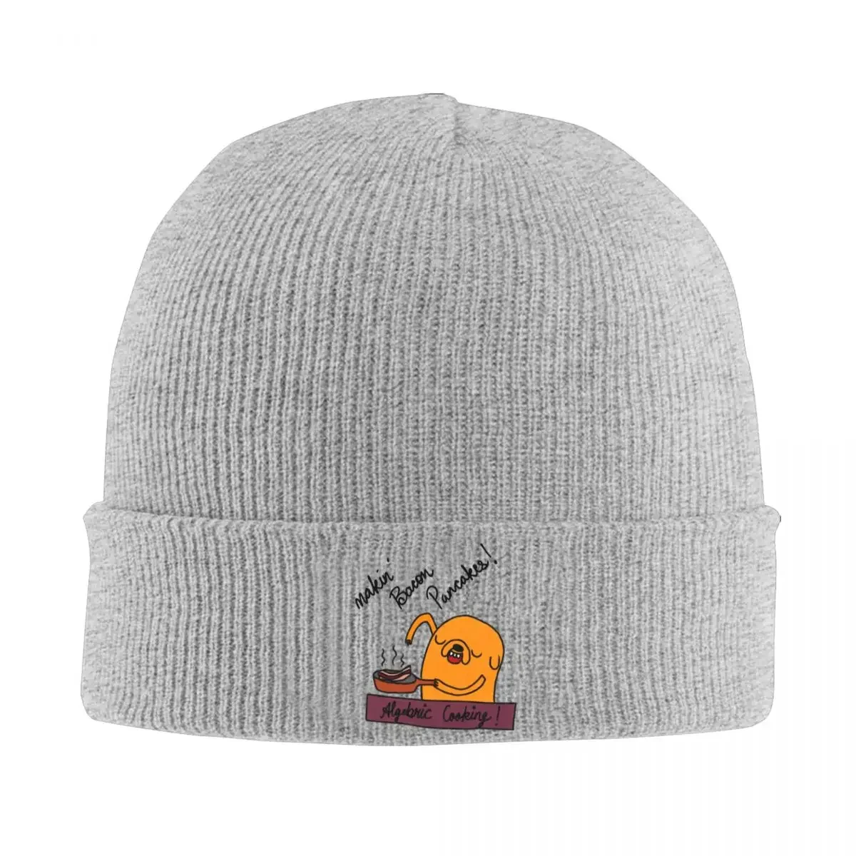 Making Bacon Pancakes Knitted Hat Beanies Autumn Winter Hats Warm Unisex Casual Adventure with Finn and Jake Times Cap Men Women