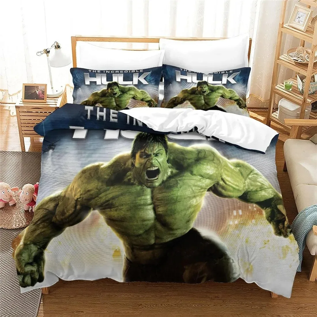 Tree People Groot N The Incredible Hulk Bed Linen Set,Pokemon PikachuBedding Set,Girls Boys Adult Comforter Bedding set Gifts