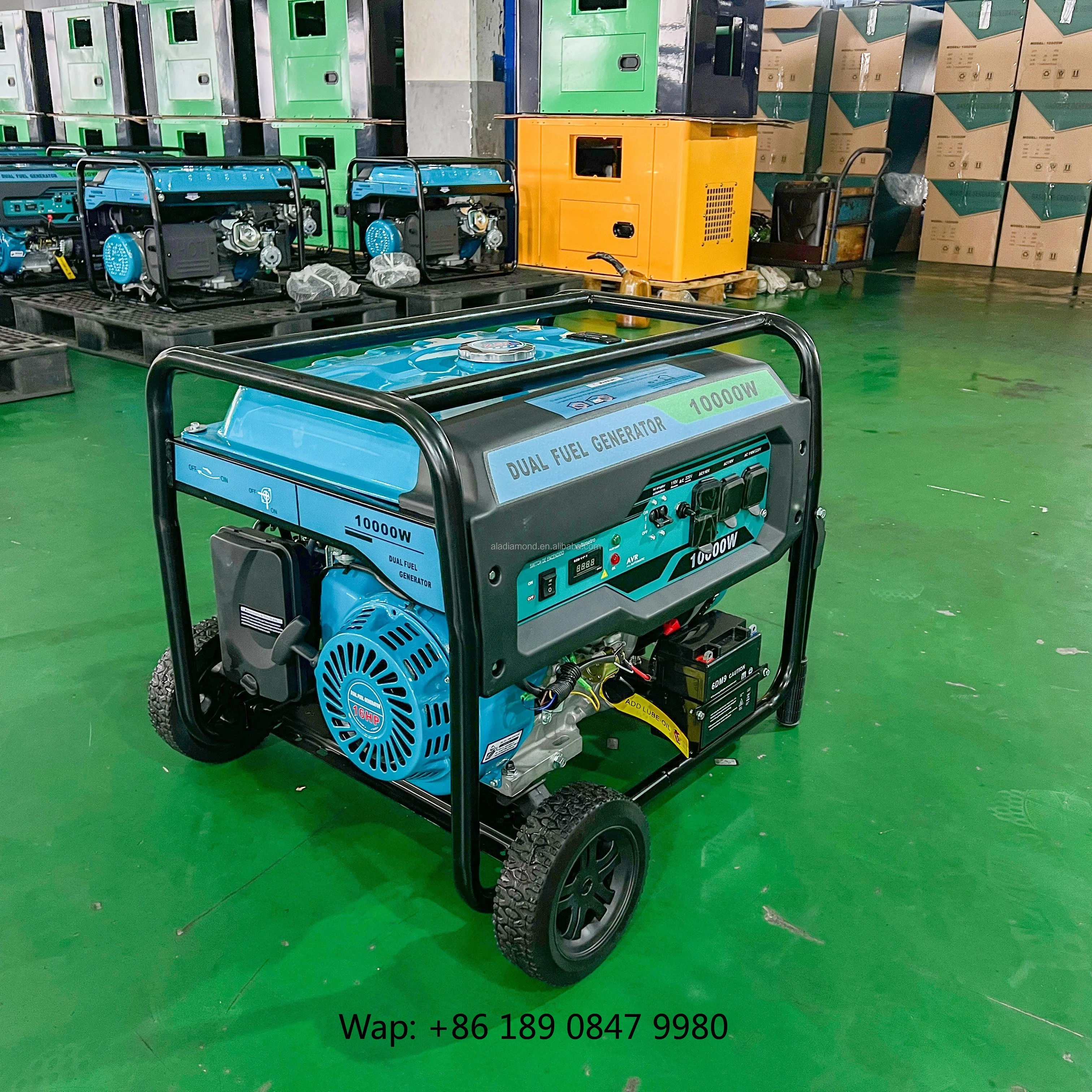 【Hot】3kW to 8kW 10kVA Portable Dual Fuel Generator Gas-oline LPG Powered Backup Silent Genset for Home and Outdoor Use