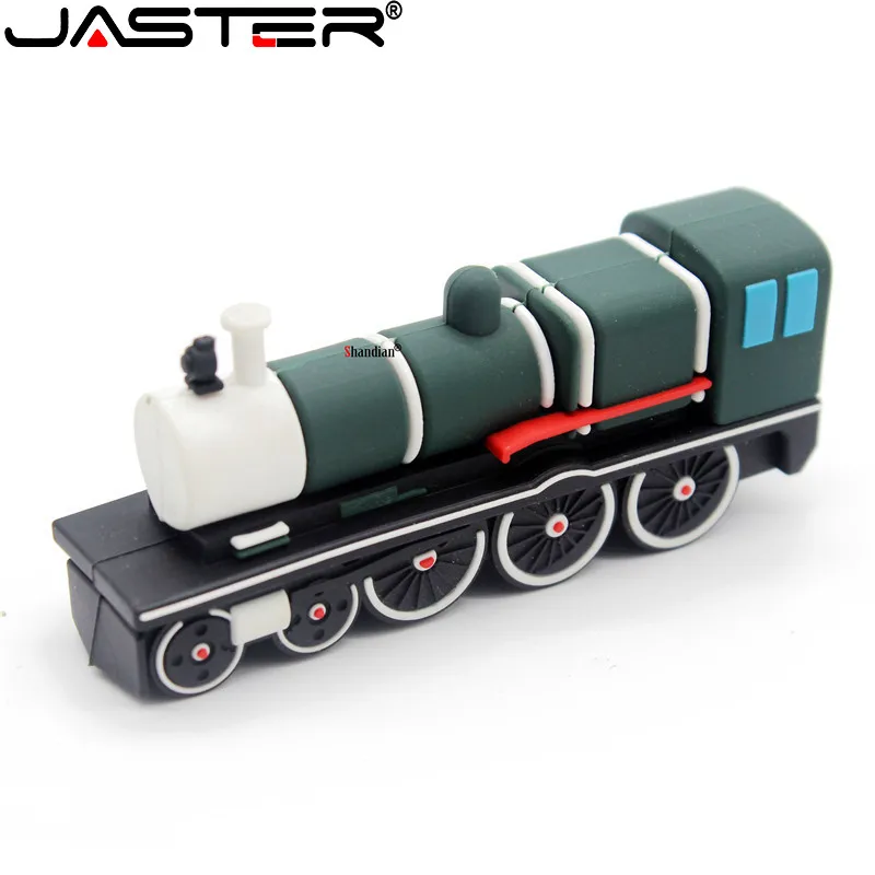 JASTER Helicopter USB Stick 128GB Car Flash Drives 64GB Racing Aircraft Pen Drive Rail Train Cartoon Truck Storage Devices 32GB