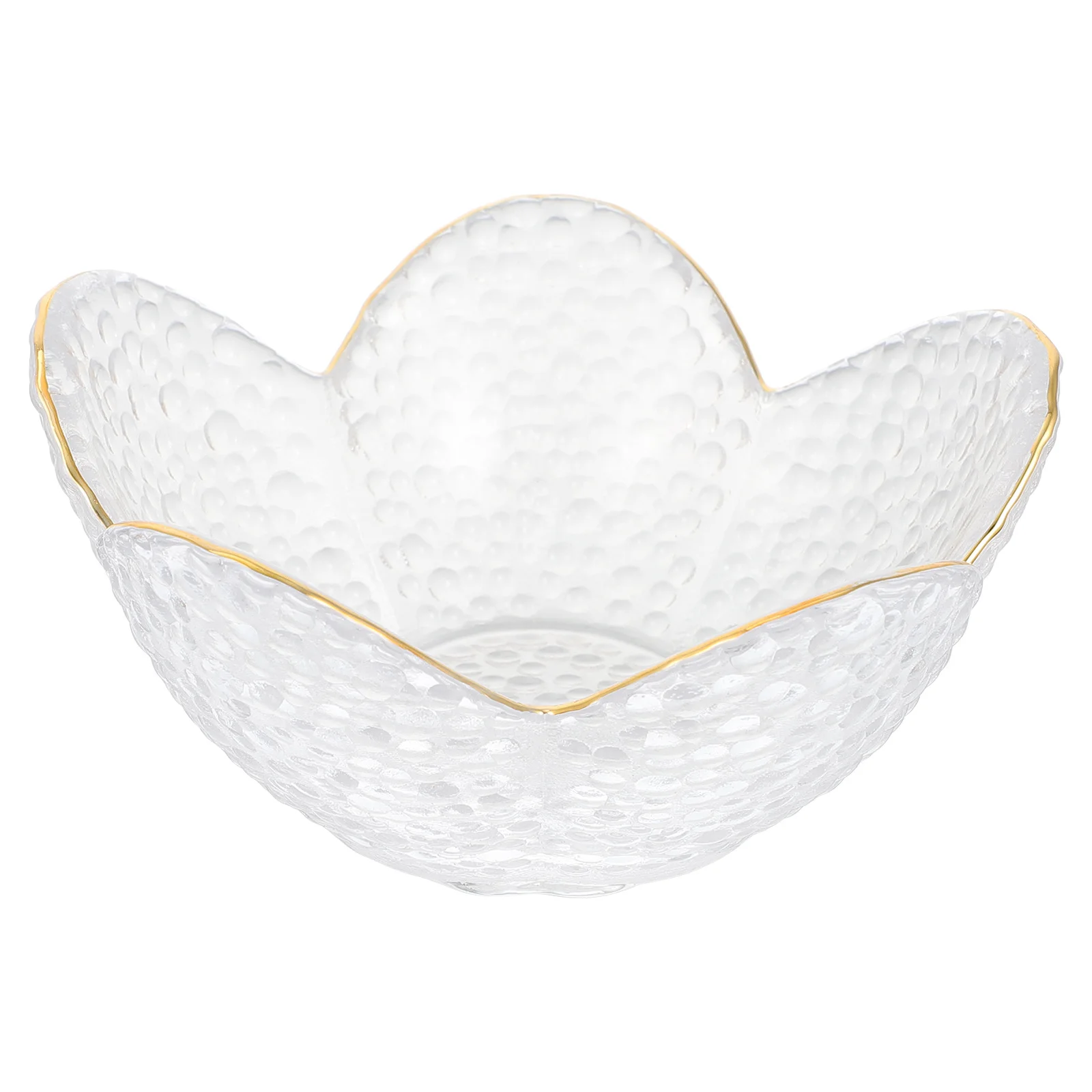 

Lotus Fruit Plate Glass Dessert Container Elegant Lotus Design Safe Eco-Friendly Home Party Tableware Home Glass Fruit Plate