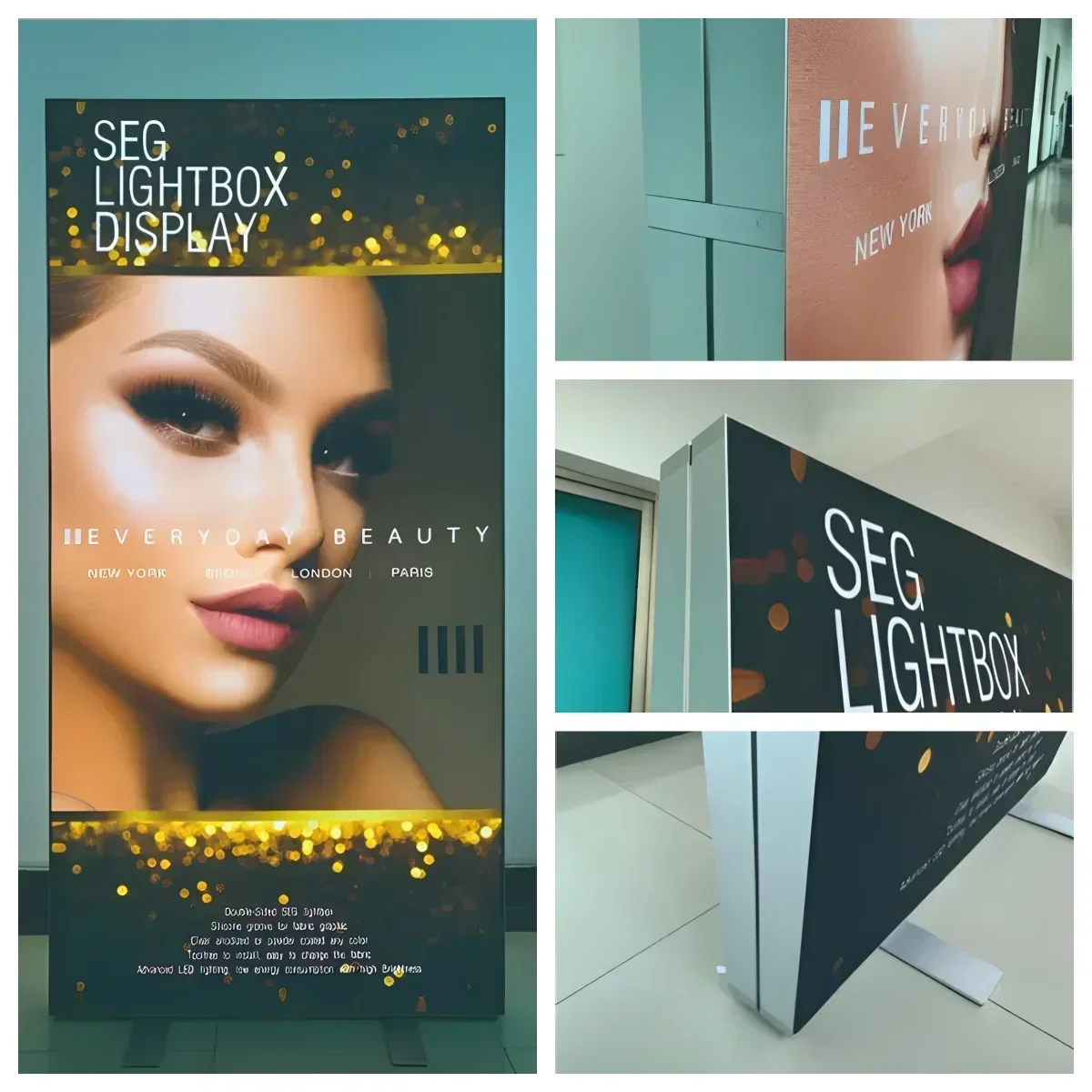 Free Design Aluminum LED Advertising Light Box for Outdoor Trade Exhibition Decor &  Shopping Mall Advertising Supplies 1x2m