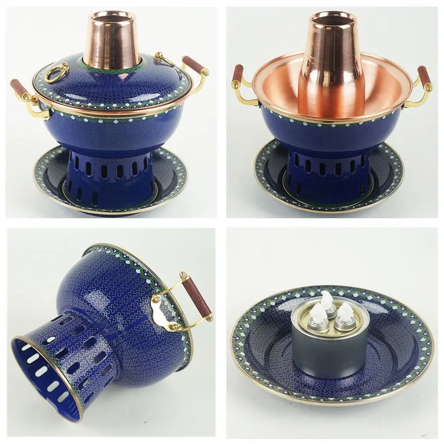 

Alcohol stove, charcoal, copper pot, cloisonné single-serving hot pot, Old Beijing copper hot pot, one pot per person