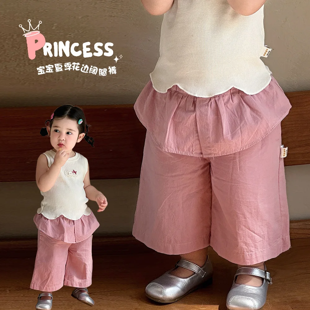 

Новые летние брюки для девочек 2026 года: модные, милые, свободные, тонкие, мягкие, дышащие, повседневные, для малышей, для прогулок и улицы